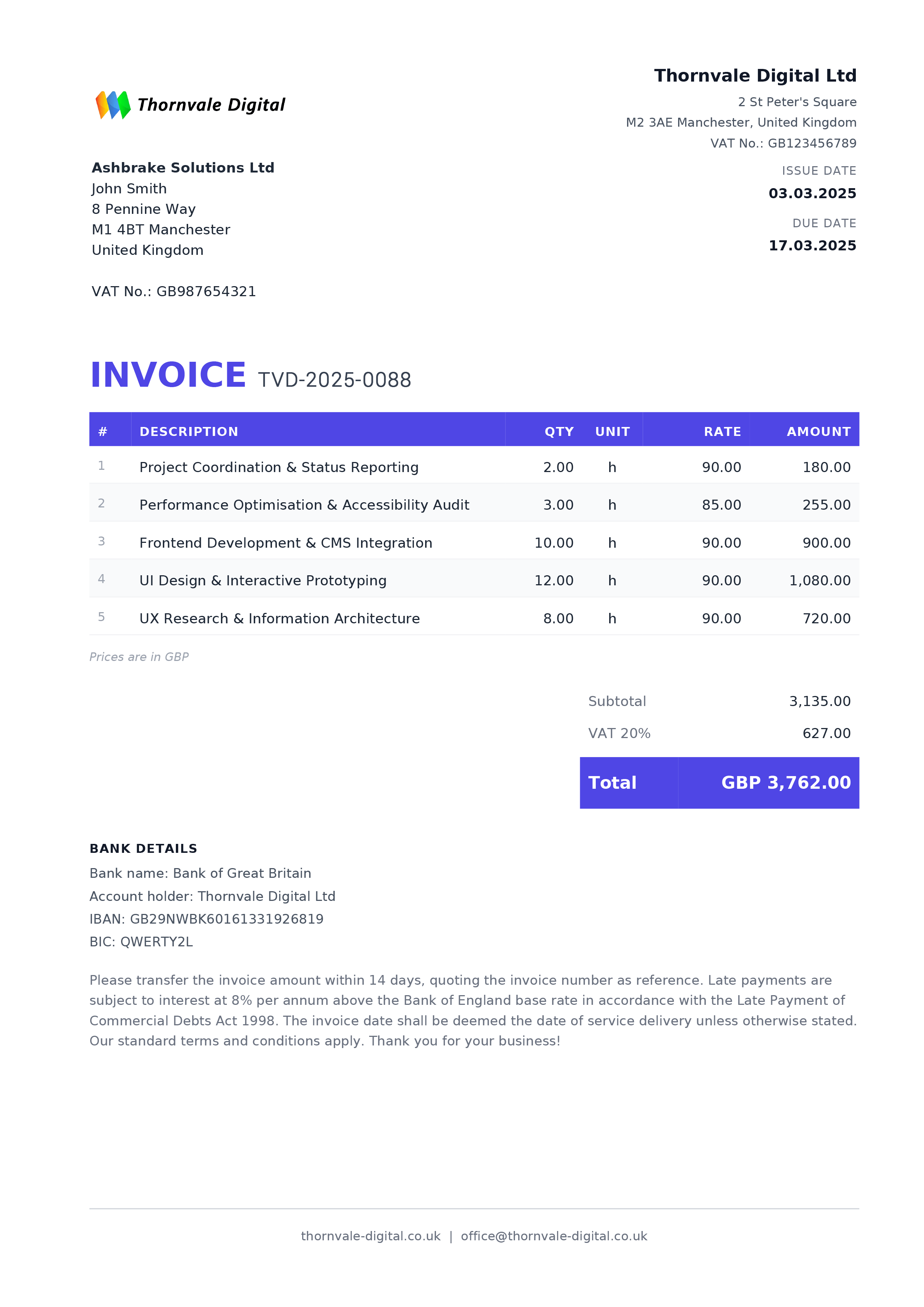 Professional Invoicing Made Simple